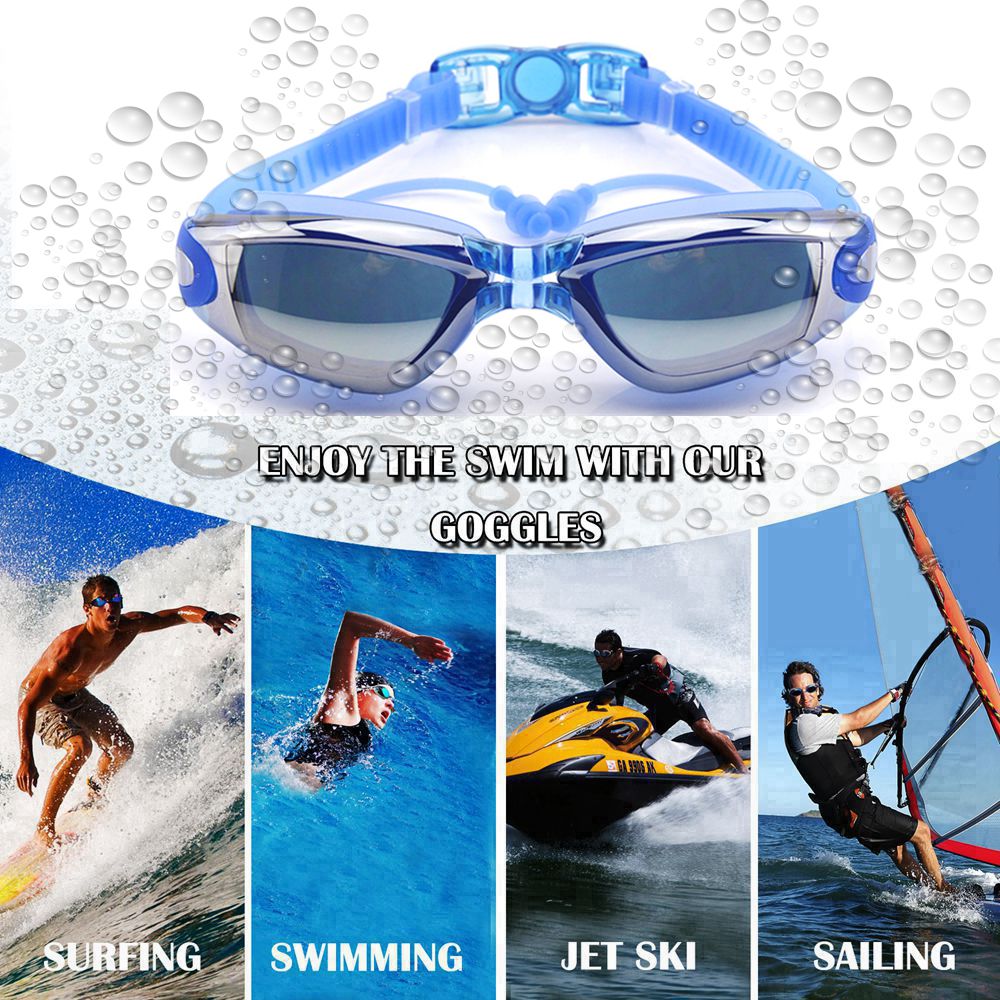 Myopie Schwimmen Brille Mit Hut Ohr Stecker Nase Clip Anzug Wasserdichte Optische Schwimmen Tauchen Gläser Anti-nebel Dioptrien Schwimmen brillen Pool