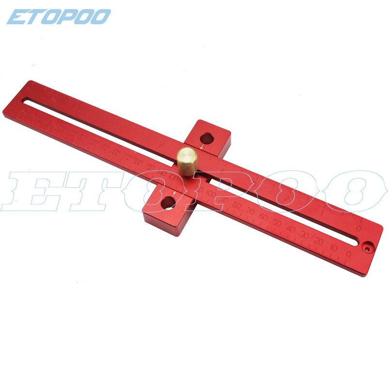 Aluminum Alloy 170/270/370mm Scale Metric Measure Scribing Ruler T Shape Woodworking Carpentry Marking Tool