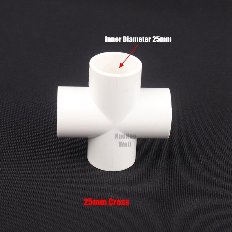 10pcs 25mm All-Out White PVC Joint Aquarium Agricultural Greenhouse Garden Irrigation Water Pipe Connector fittings Quick Joints: 25mm Cross