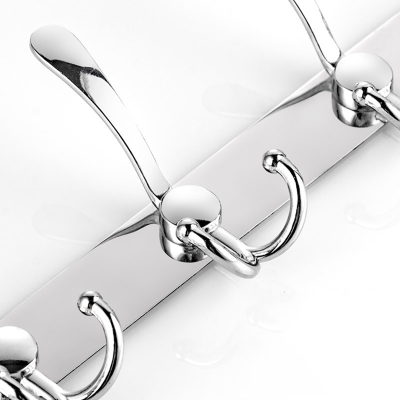 Rvs 5 Haken Wall Mount Kapstok Handdoek Jas Hoed Deur Hanger Rack