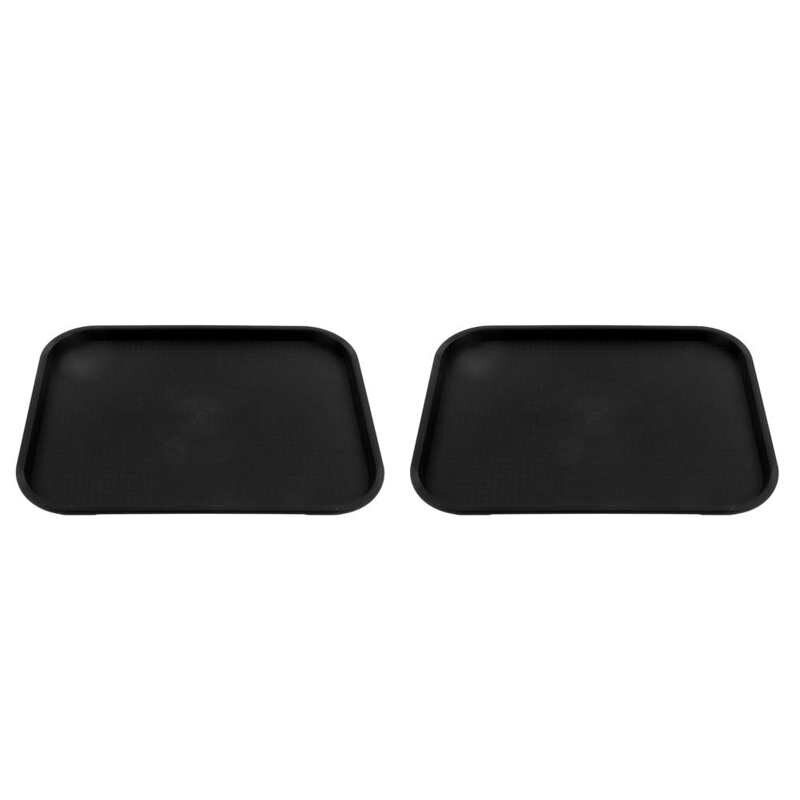 Food Service Tray Fast Food Tray Rectangular for Dessert Shops for Cafes for Restaurants: black