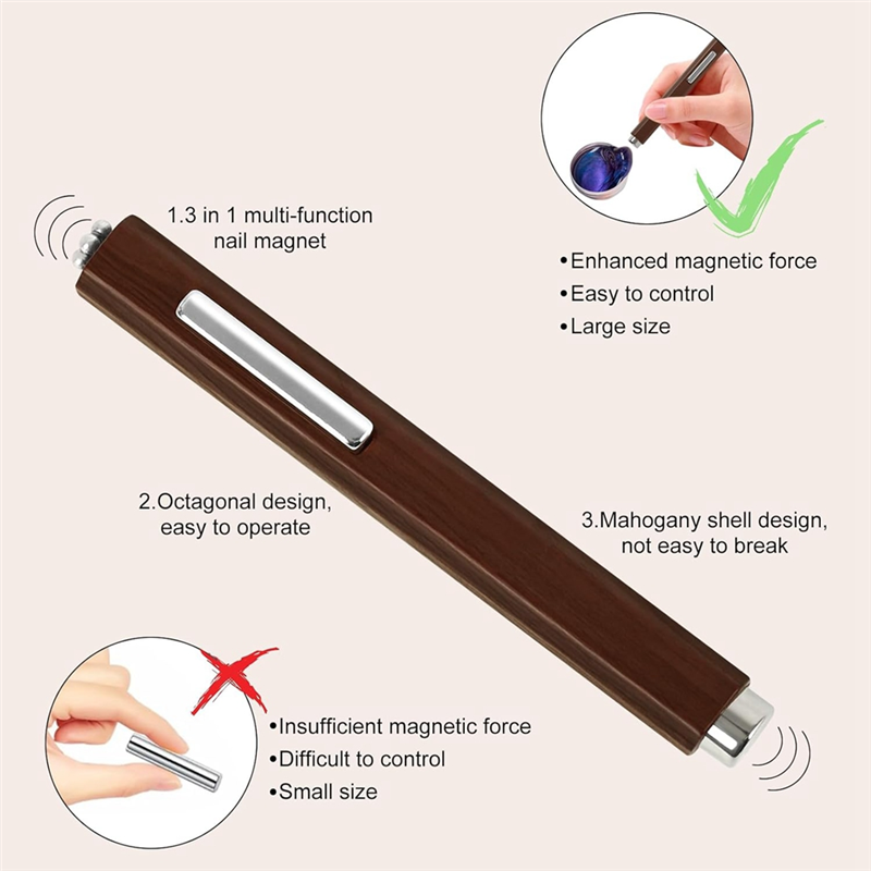AA20-Kot's oko gwóźdź magnes magnetyczny długopis dla paznokcie Cylindryczny długopis magnetyczny robić domu DIY, salon studio