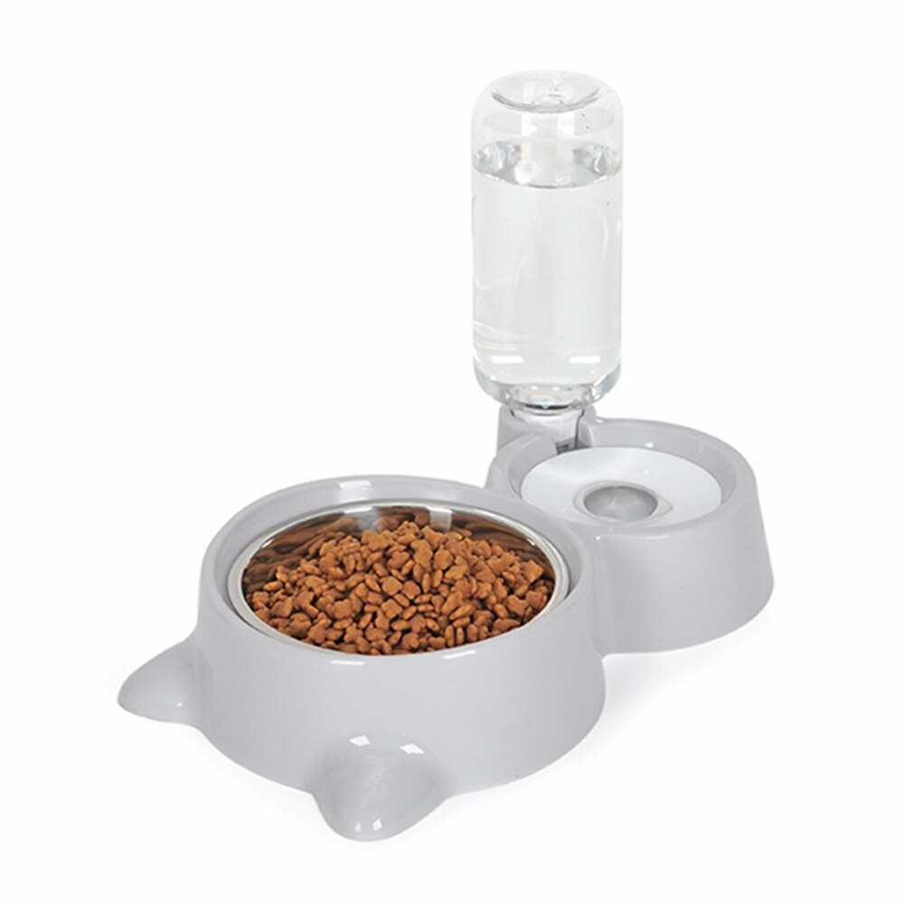 Automatisk foderautomat til kæledyr hundemad dispenser kat drikkeskål stor kapacitet kattefoder foderskåle til hunde kæledyr automatisk foderanordning: Enkel
