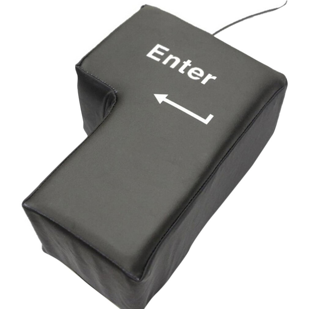 Supersized USB Enter-toets Kussen Desktop Dutje Kussen Stress Relief Tool voor Home Office Computer Laptop Spons Pad Novelty