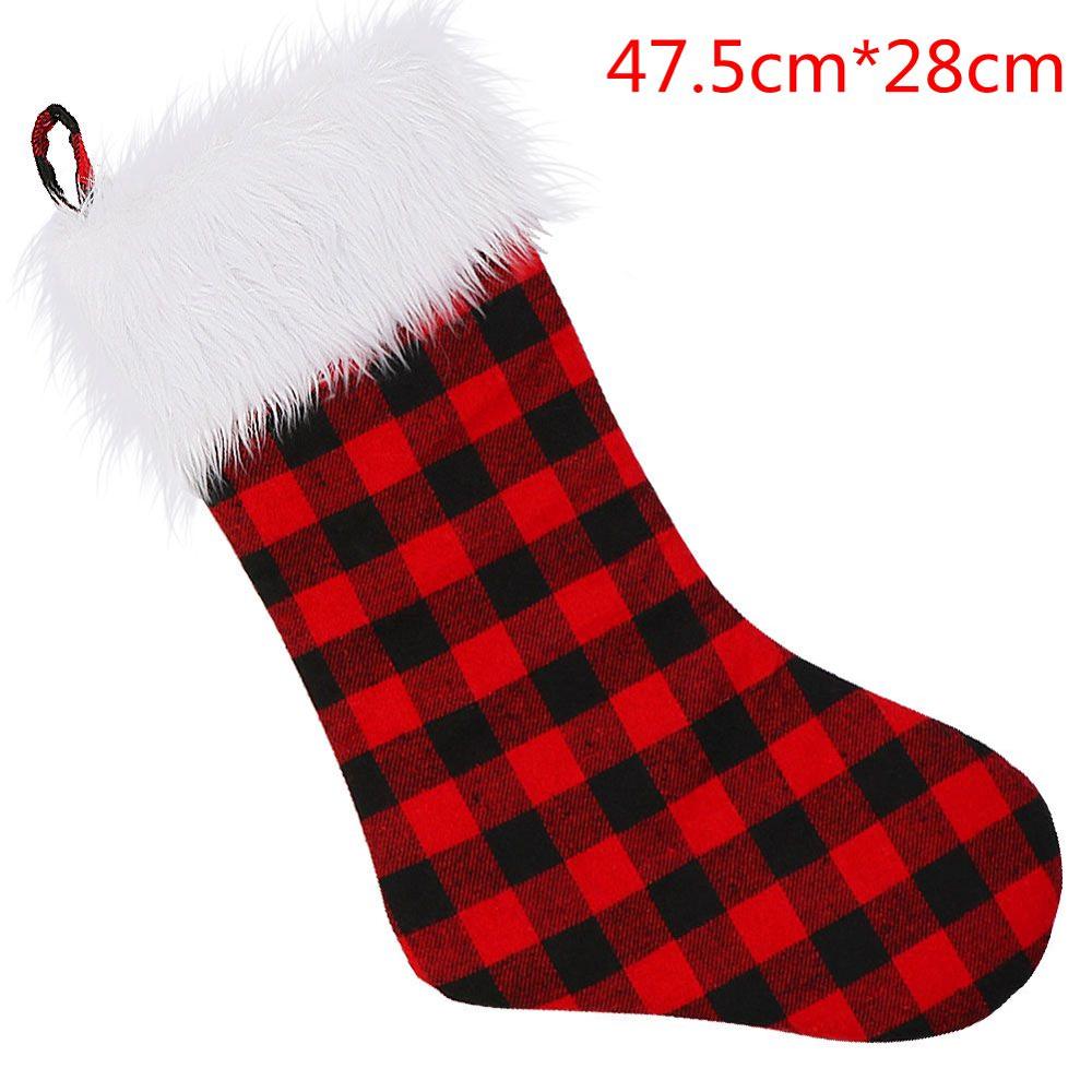 Voresvarme jule julemandssæk hjorte snoretræk lærred julemandstaske år julepynt til hjemmet strømper taske: Snefnug