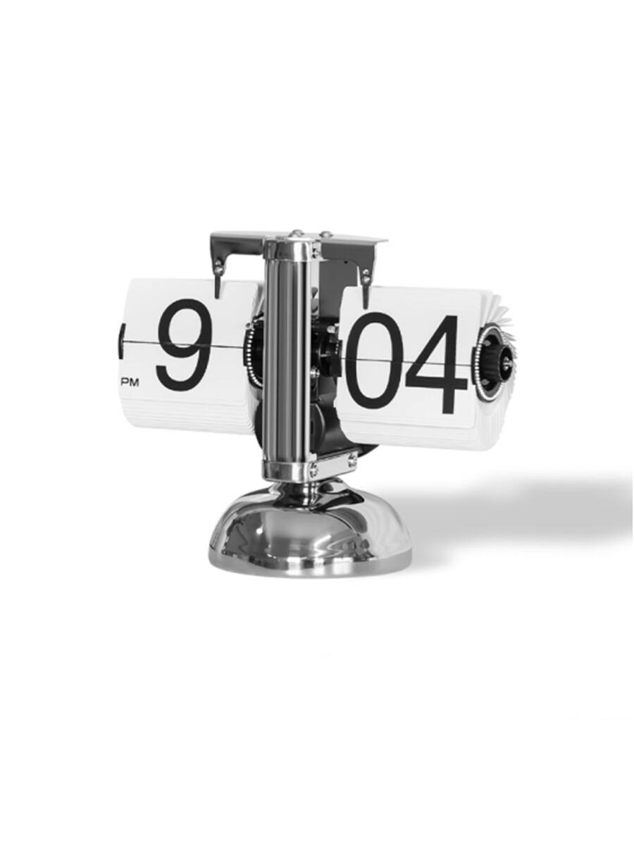 Reloj Digital con tapa Vintage, reloj de mesa con página abatible automática mecánica, reloj Digital con tapa para oficina, de decoración para el hogar: Rojo