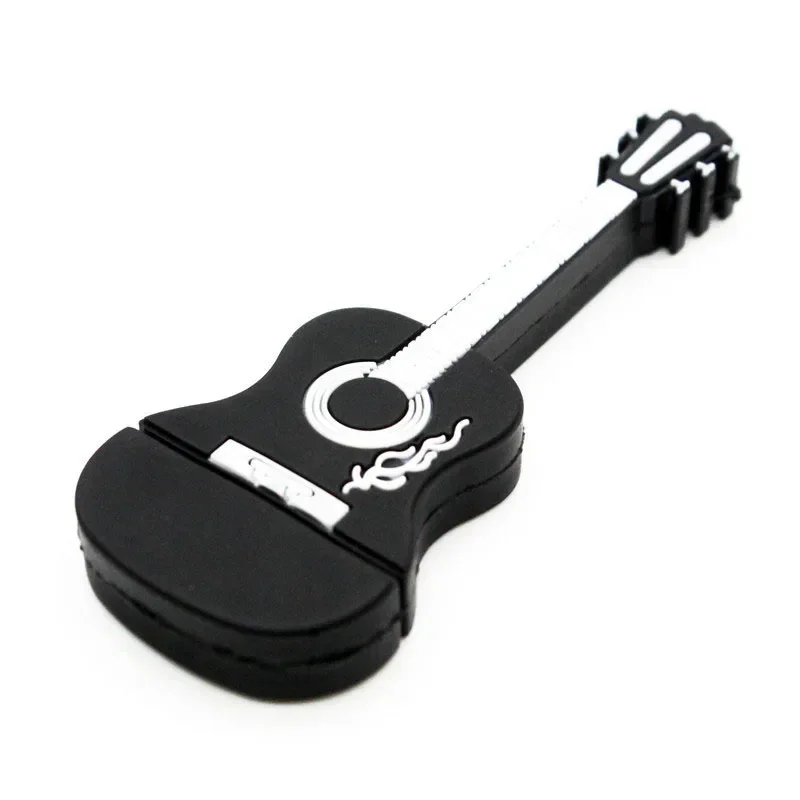Unidad Flash USB 2,0 para guitarra de dibujos animados, 4GB, 8GB, 16GB, 32GB, 64GB, 128GB, unidad de bolígrafo Musical, memoria para violín, capacidad Real, disco U bonito