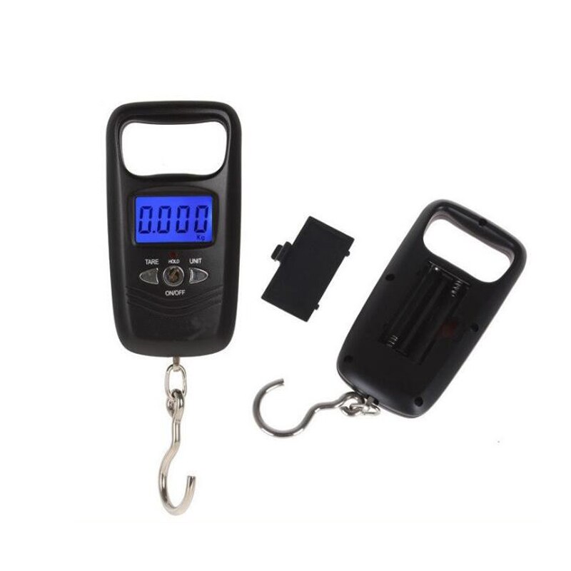 Portable Mini Digital Hand Held 50Kg 10g Fish Hook Hanging Scale Electronic Weighting Luggage Scale LED Display Balance: model 1