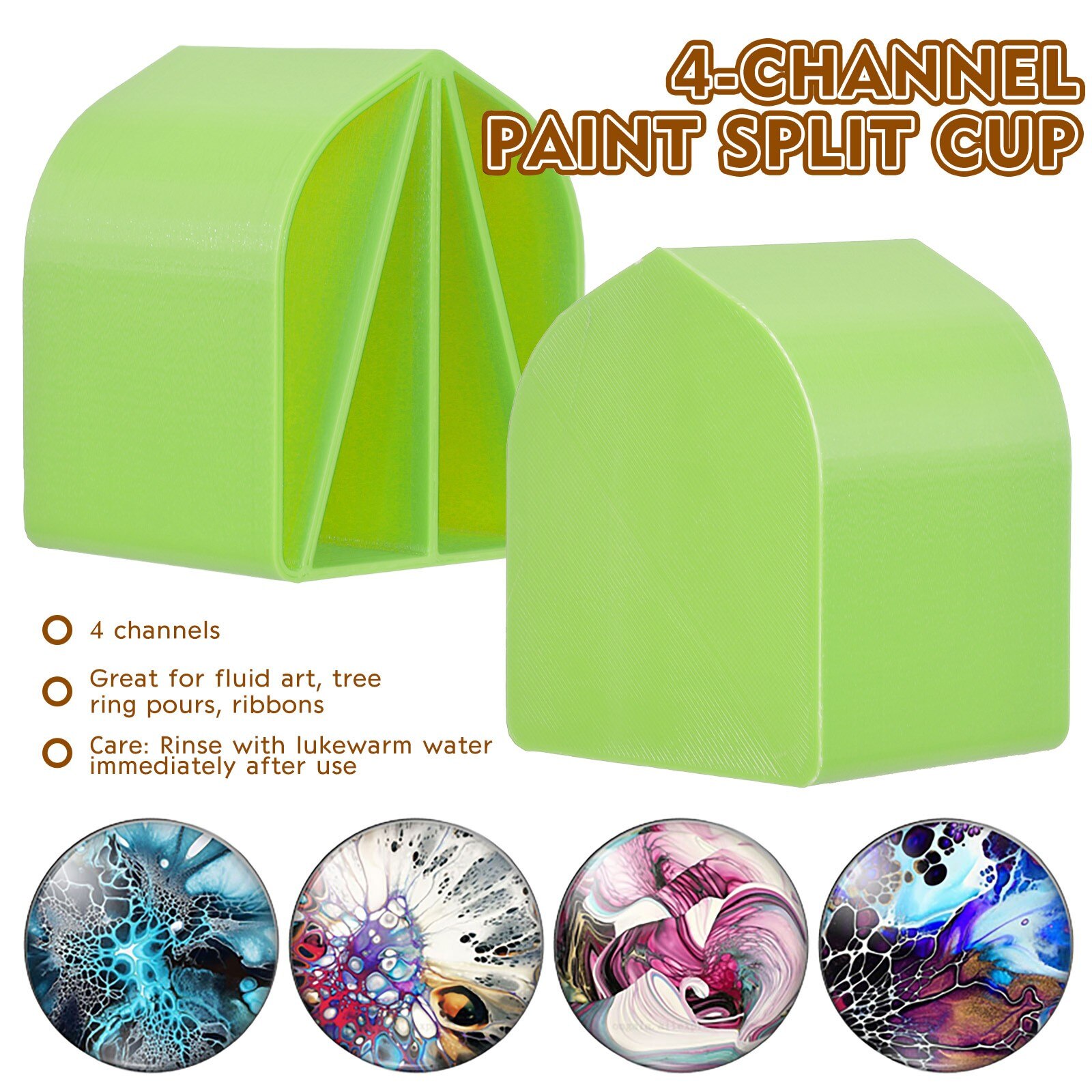 Acrylic Pour Cup 4 Channels Paint Pouring Split Cup Art Pour Supplies Oil Drawing Tools Painting Color Distribution Box