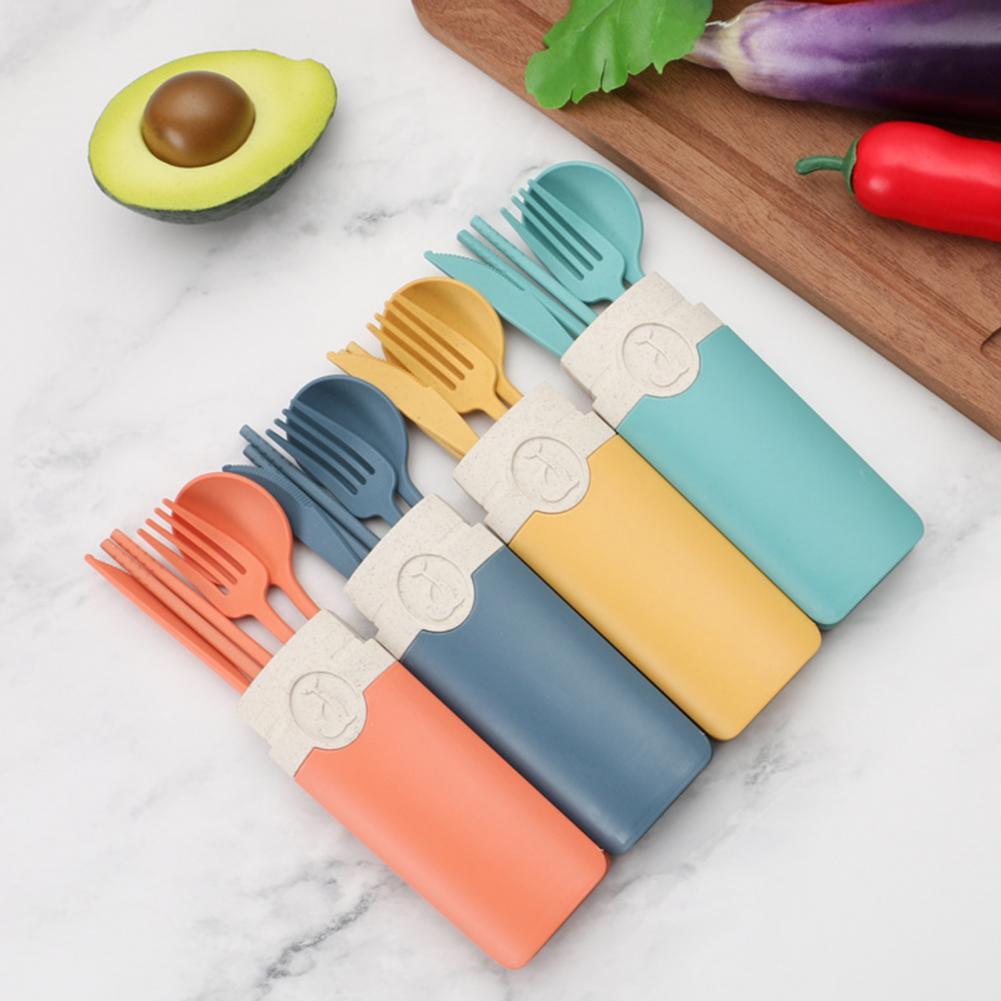 1 Set Good Chopsticks Portable Cutlery Set with Storage Box Reusable Outdoor Tableware Cutlery Set