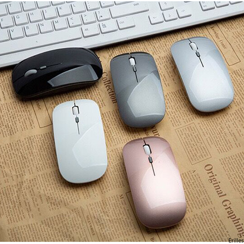 Oplaadbare Optische Draadloze Muis Slient Knop Ultra Dunne Mini Optische Ultradunne Usb 2.4G Muizen Voor Computer Laptop Computer