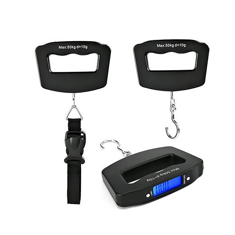Portable Mini Digital Hand Held 50Kg 10g Fish Hook Hanging Scale Electronic Weighting Luggage Scale LED Display напольные весы