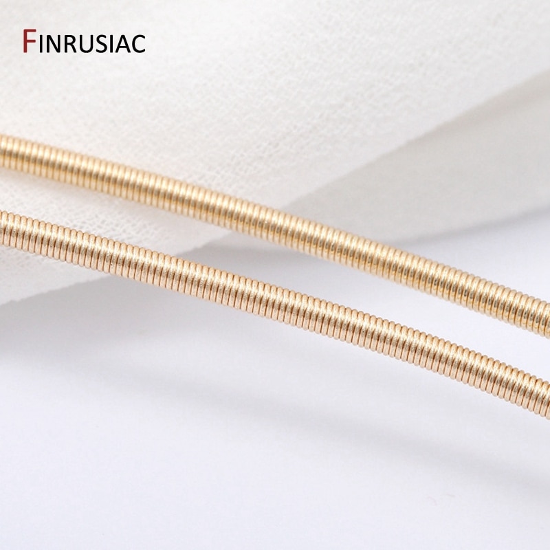 1.6mm Beaded Wire 14K Real Gold Plated Brass Spring Wire For Handmade DIY Jewelry Making Material