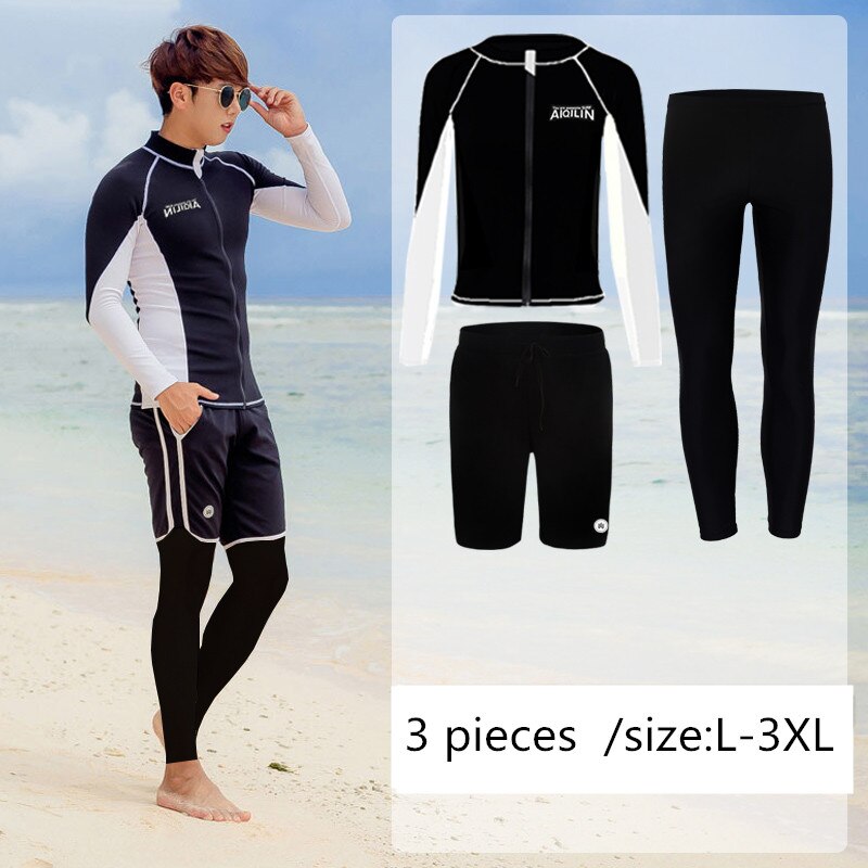 Frauen sport badeanzug paar lange ärmel lange hosen rashguards männer schwimmen anzug strand tragen frauen badeanzug surfen anzug: L / Black