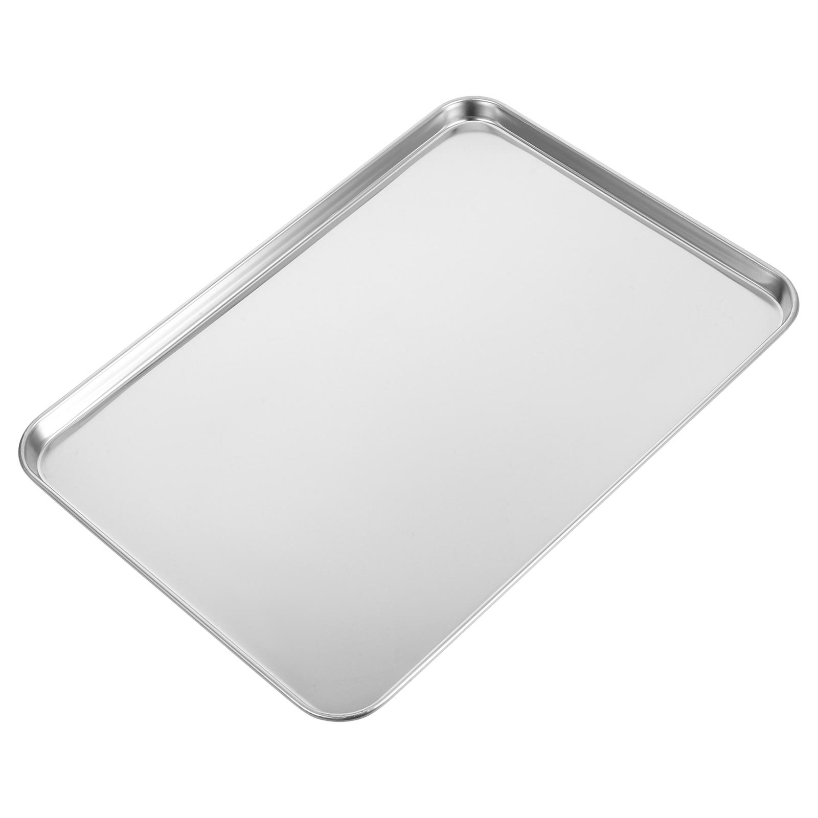 Bandeja de fideos de arroz de acero inoxidable, plato Rectangular de 35x25x1 5cm para barbacoa, almacenamiento de alimentos, bandejas para servir, decoración de cocina