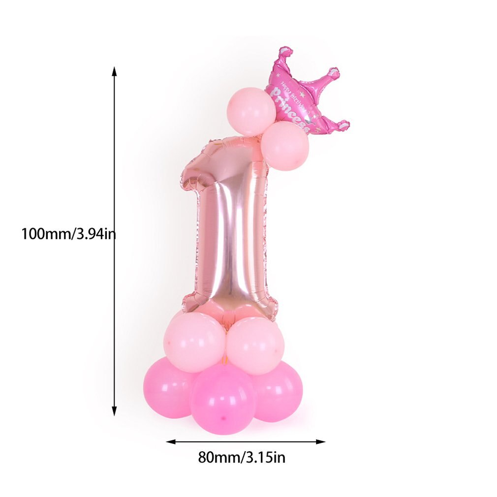 32 " folie ballonnenset met grote cijfers voor een vrolijk verjaardagsfeest, bruiloft of valentijnsdag.