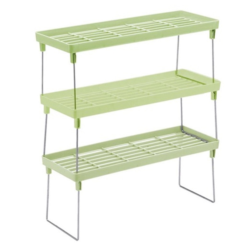 AYHF-3Pcs Kitchen Storage Rack Plastic Foldable Sh... – Vicedeal