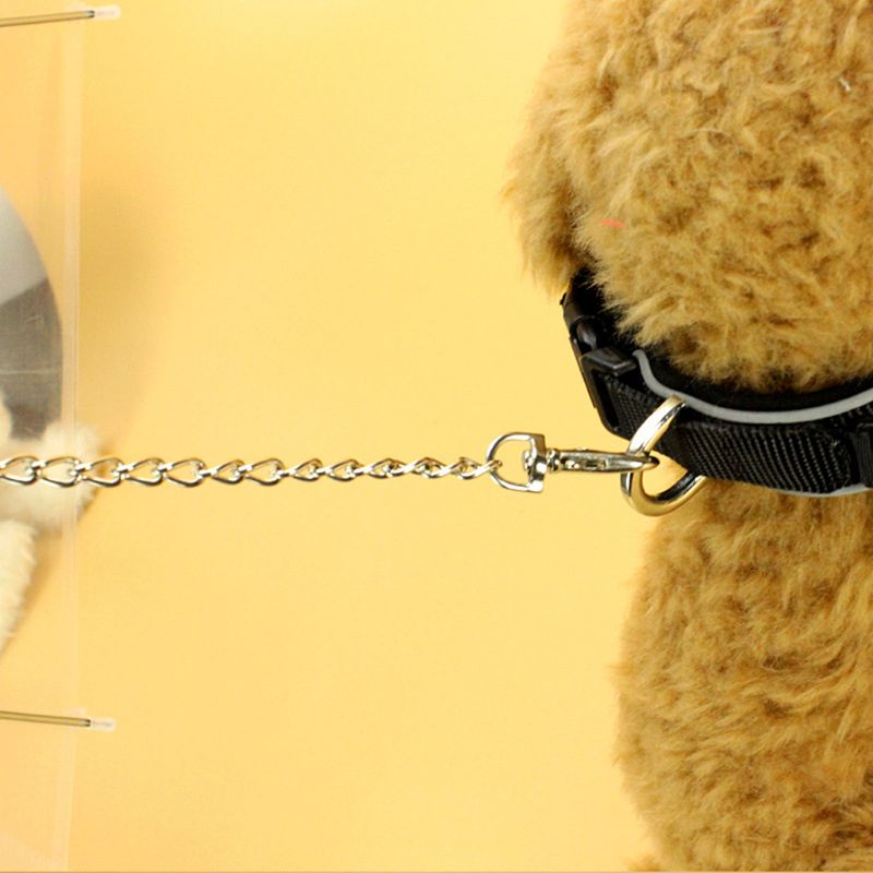 Sombrilla portátil transparente para pasear con perros pequeños, gatos y mascotas, con cadena, para mantener la sequedad bajo la lluvia, herramienta de engranajes para exteriores