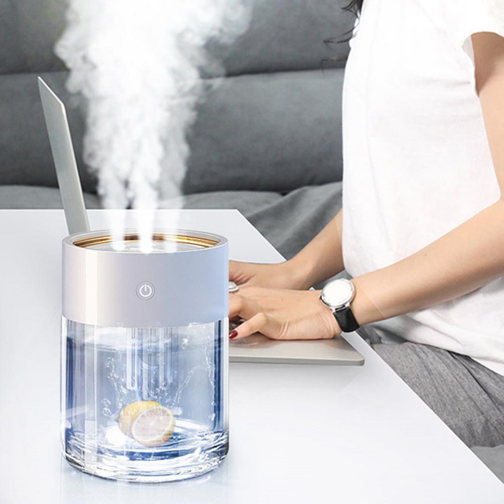 2L Cool Mist Humidifier Powerful White Low Noise Three Holes Air Humidifier Mini Humidifier for Living Room