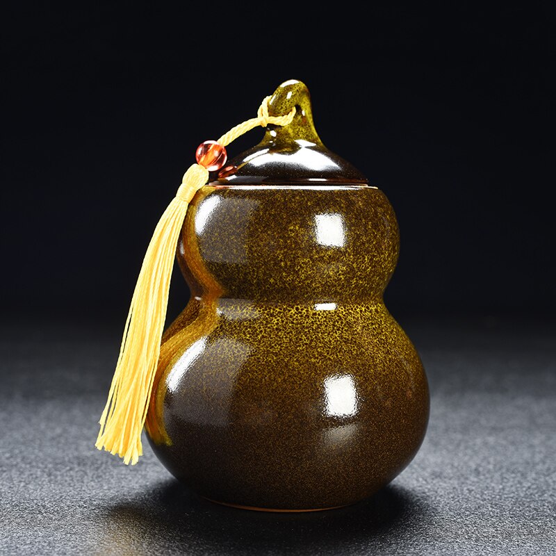 Gourd Pet Urn - Pets buried in ceramic tank urns Ceramics: Light Grey