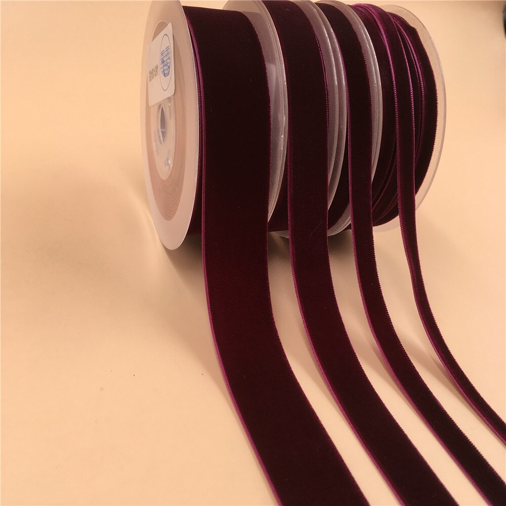 6Mm/9Mm/15Mm Bourgondië Enkel Gezicht Fluwelen Lint Voor Handgemaakte Cadeau Boeket Wikkelen Benodigdheden Thuis partij Decoratie Kerst