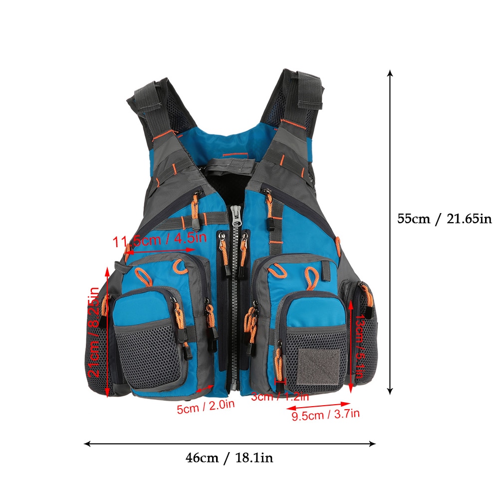 Lixada Vissen Vest Mannen Outdoor Ademend Veiligheid Leven Vissen Vest Fly Jas Taille Jas Vest Utility Drijvende Herenkleding