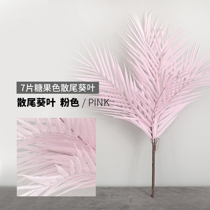 Palm boomtak kleurrijke bladeren plastic Artificil planten faux gebladerte voor bruiloft decoratie jungle party decor: B