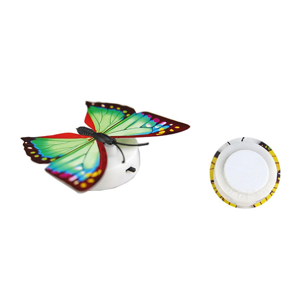Colorida cambiante lámpara de luz nocturna LED con forma de mariposa para hogar, habitación, mesa de , decoración de pared, espejo, decoración de Navidad: 2pcs