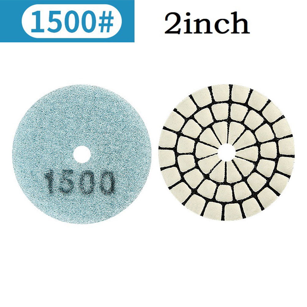 2 Zoll 55 mm Diamant-Trockenpolierpad Granit Marmor Schleifscheibe Keramik Stein Polierer Scheibe Schleifmittel Werkzeug Schleifscheiben: WHITE