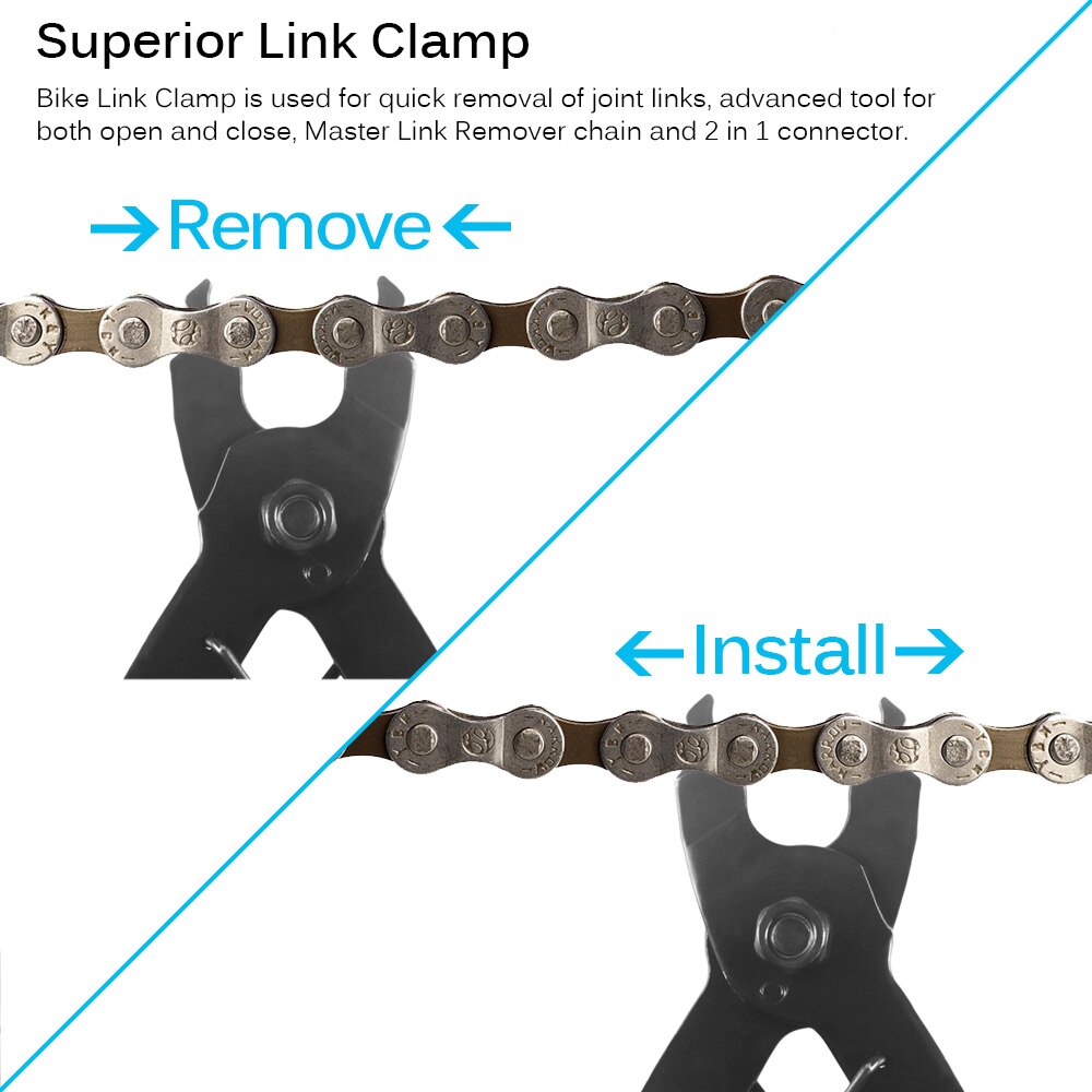 3pcs Bicycle Tools Link Clamp Checker Wear Indicator Tool Opener Remover Cycling Chain Drift Chain Set Bike Clamp Remove Kit