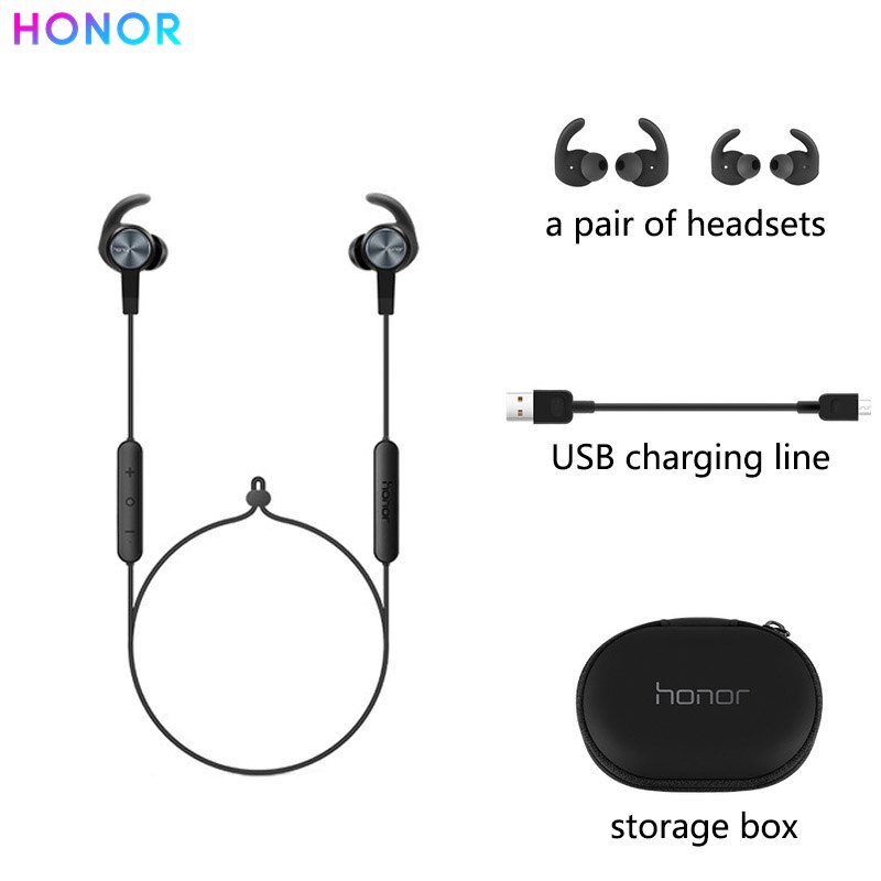 Nowe słuchawki Honor XSport AM61 połączenie bezprzewodowe Bluetooth z mikrofonem douszny styl ładowania łatwy zestaw słuchawkowy dla Huawei IOS Android