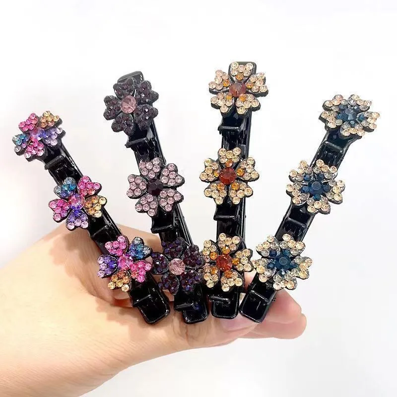 Double Layer Braided Hairpin Hair Hoop Broken Hair Clip Women Hairpin Korean Fixed Headband Hairpin Lazy Hair Accessories