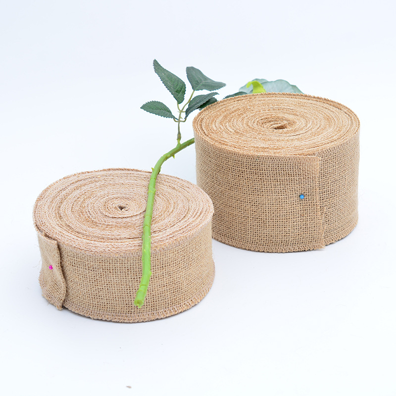 1-10Meters/Roll Natural Jute Burlap Lace Hessian Hemp Ribbon Vintage Rustic Wedding Party Christmas Decor DIY Crafts Packag