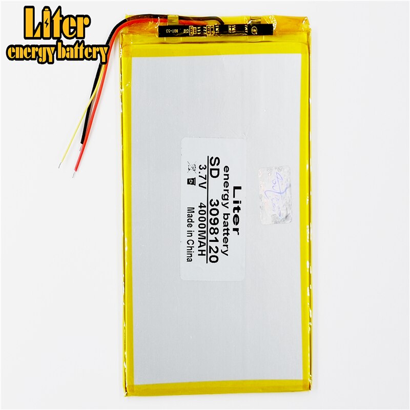 30100120 Tablet Pc Batterij Capaciteit 3098120 3.7V 4000mA Universele Li-Ion Batterij Voor Tablet Pc 7 Inch 8 Inch 9inch 10Inch