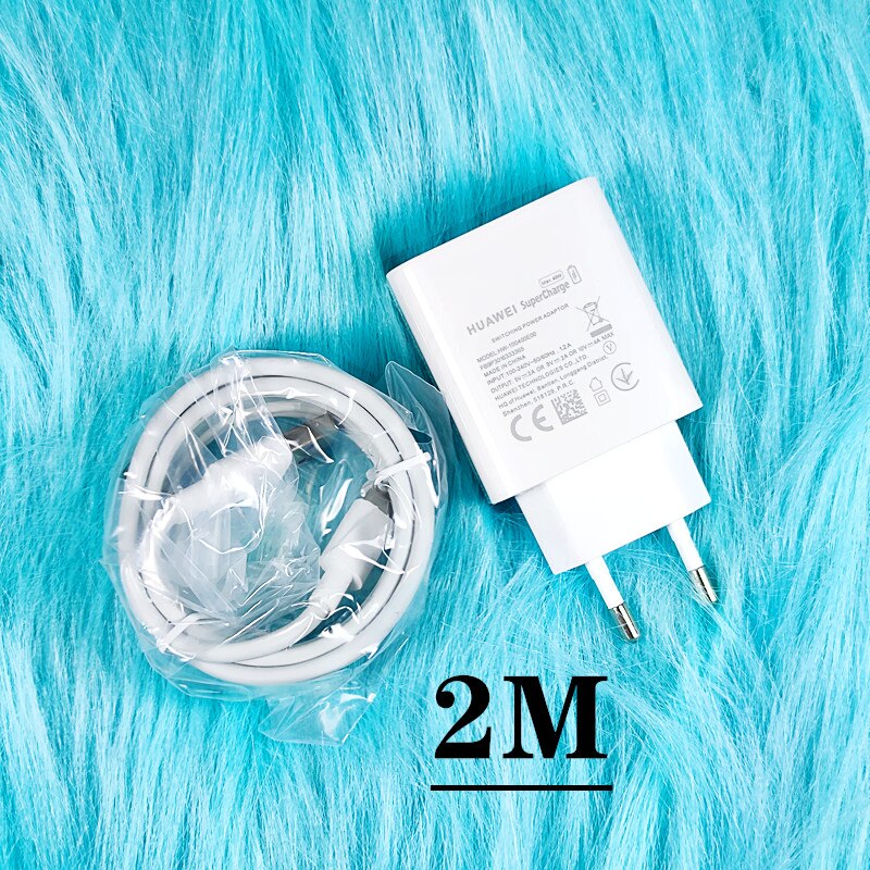 Original Huawei 40W Aufzurüsten USB Schnelle Ladegerät 10V 4A Adapter 5A Typ C Kabel für Honor 10 Magie p20 P30 pro p40 pro mate 30: EU 2M CABLE