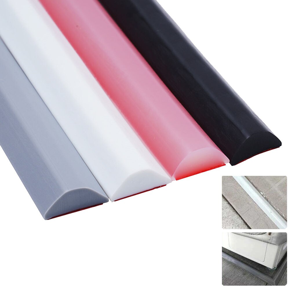 Silicone Bathroom Water Retaining Strip Washing Machine Basin Stove Bathroom Dry Wet Separation Shower Dam Barrier Seal Strip