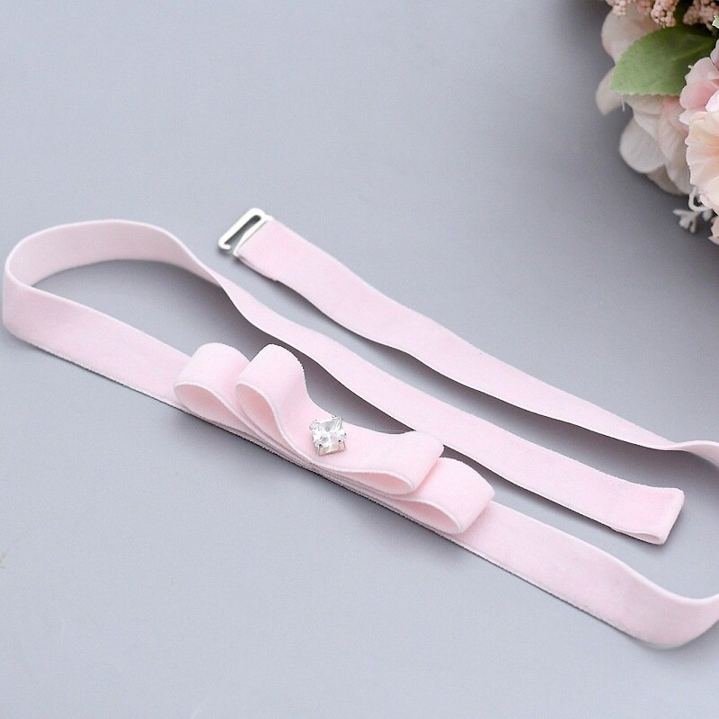 Rose élastique robe de soirée ceinture ceinture de mariée Abiye robe de nuit accessoires Mariage Bow demoiselle d'honneur Simple ceinture de mariée B69