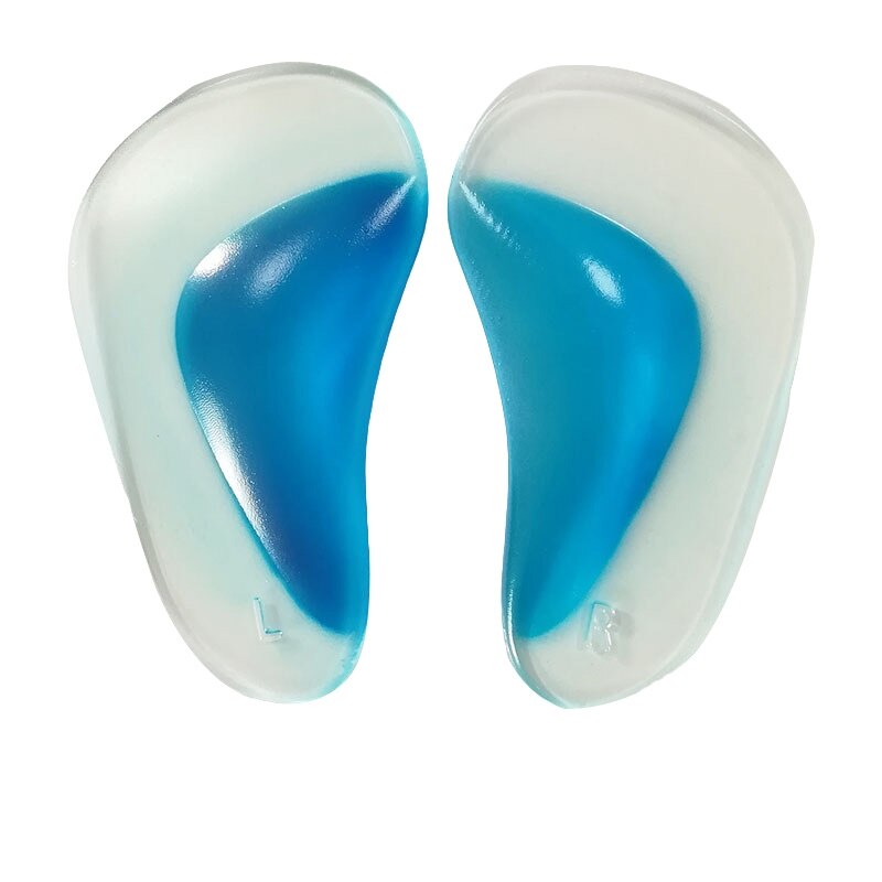 1 Paar Unisex Vrouwen Mannen Pugel Boog Platvoeten Orthopedische Pijnbestrijding Ondersteuning Shoe Gel Kussen Pads Blauw