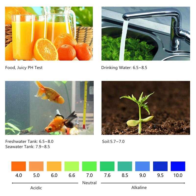 Caneta medidora de ph da água, testador digital de ph 0-14 ph, alta precisão para aquário, solo, alimentos, laboratório, monitor de ph atc portátil