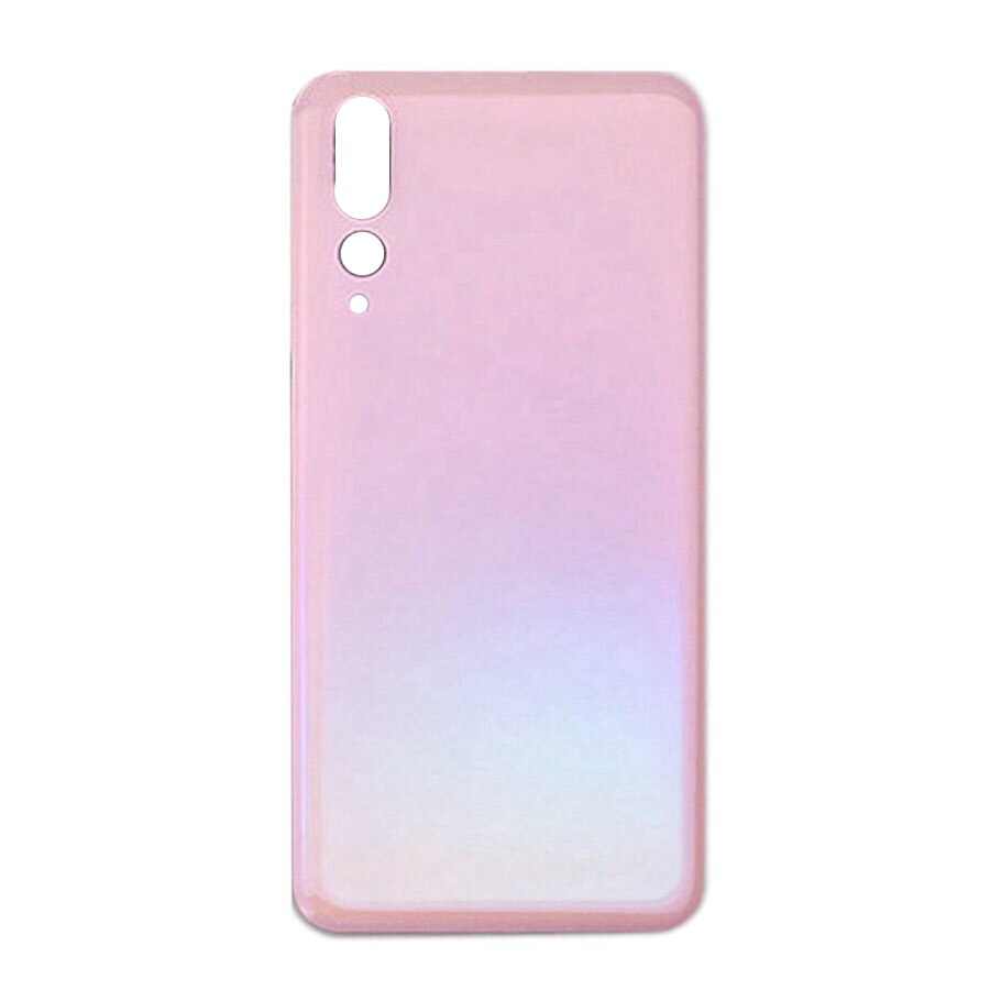 Clear Back Glass Cover Voor Huawei P20 Pro Batterij Cover Terug Glas Panel Vervanging P20 Pro Achter Behuizing Deur Case + Camera Lens: Pink No Lens
