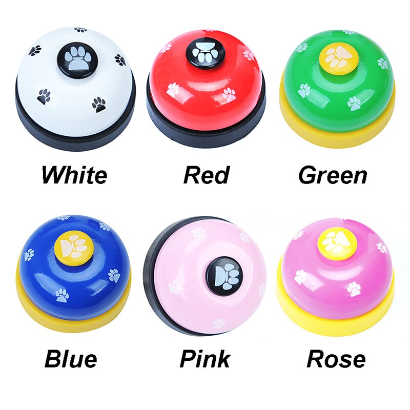 Dog Toy Pet Bell Training Bell Responder Puppy Feeding Metal Meal Bells Cat Dog Ring Pet Supply Interactive Training Food Feeder