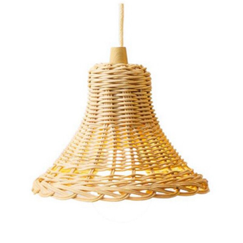 Rotan Lampenkap Handgeweven Double Layer Bamboe Dome Lampenkap Aziatische Rustieke Japanse Lamp , Met Lichtbron