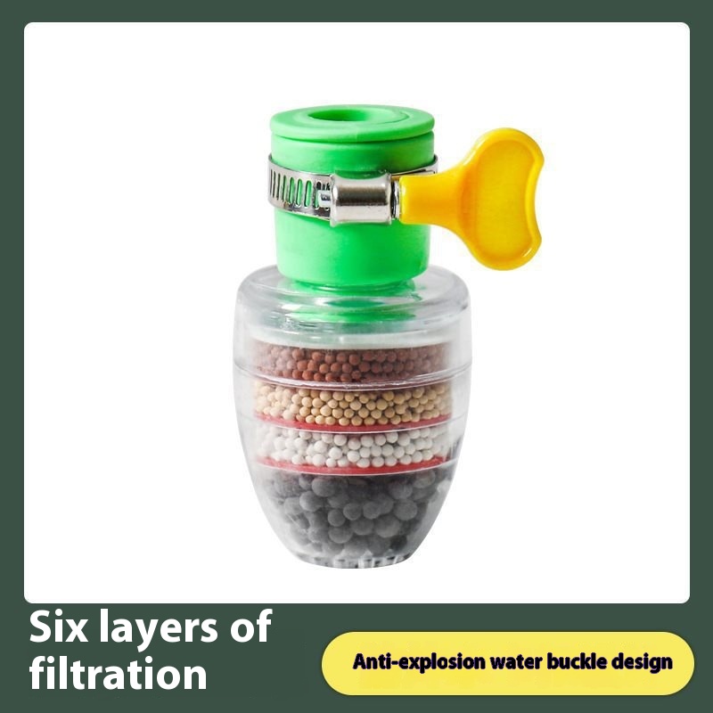 Waterkraanfilter Huishoudelijke keuken Thuiskraan Mini Kraanwater Schone luchtreiniger Filter Filtratiepatroon Koolstoffilter: Light Grey
