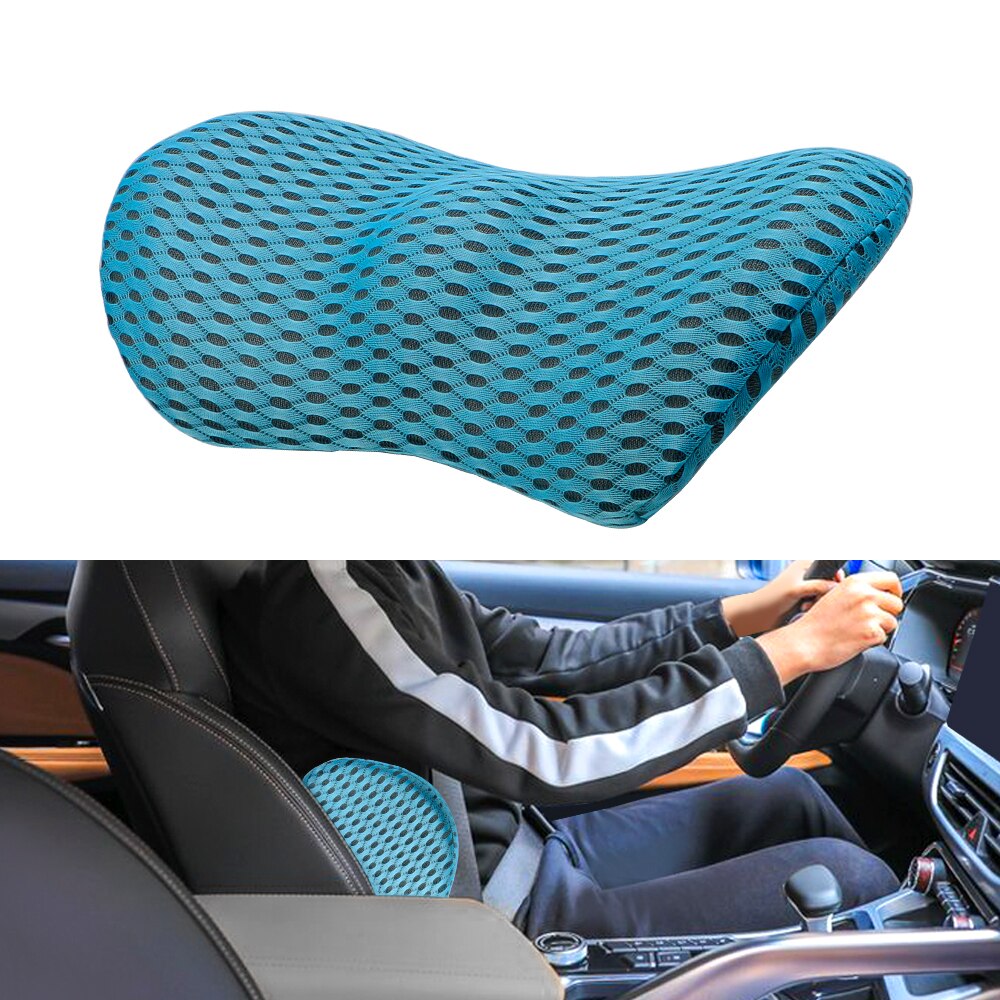 LEEPEE Car Cushion Lumbar Support Pillow Memory Foam Car Seat Waist Pillow Low Back Cushion Bed Sleeping Pillow
