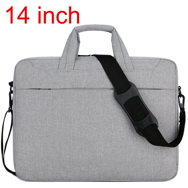 Mannen Vrouwen Laptop Tas 15.6 14 Inch Waterdichte Notebook Tas Voor Macbook Air Pro Computer Schoudertas Aktetas Handtas: 14inch gray