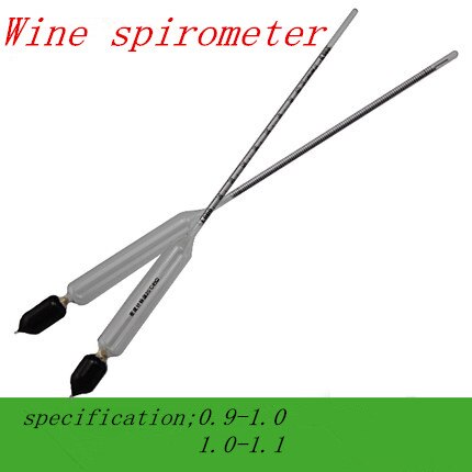 2PCS Hydrometer 0.9-1.0 1.0-1.1 Densitometer densitometers density meter Saccharimeters Glass Essential tool brewed wine