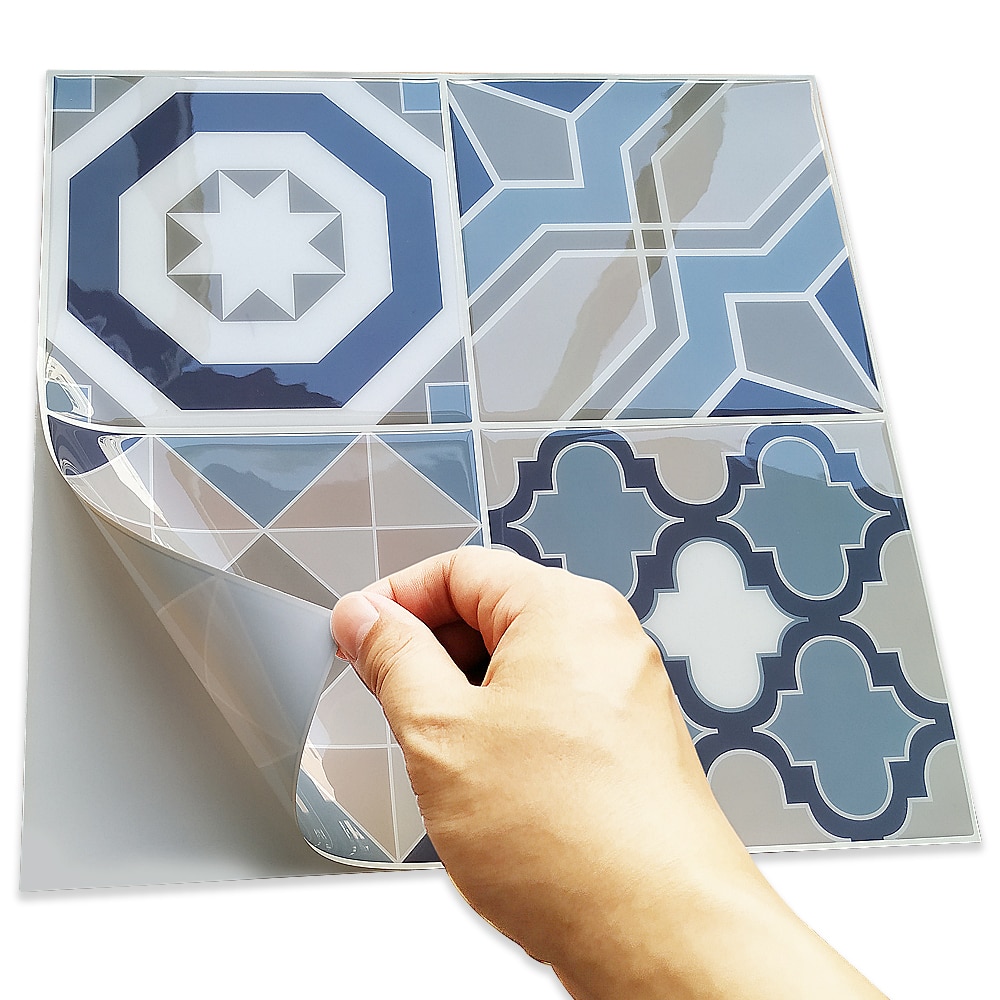 Self Adhesive Wallpaper Peel And Stick Backsplash Heatproof Mosaic Vinyl Stickers Tiles for Kitchen - 1 Sheet