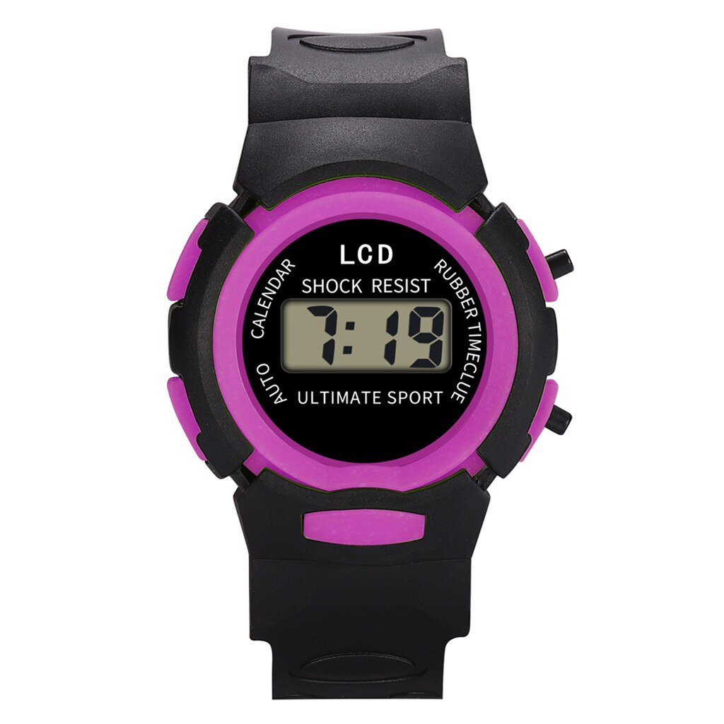 Kinderen Led Digitale Waterdicht Horloge Jongens Meisjes Sport Horloges Siliconen Rubber Horloge Kids Casual Horloge Cadeau # Cl: D