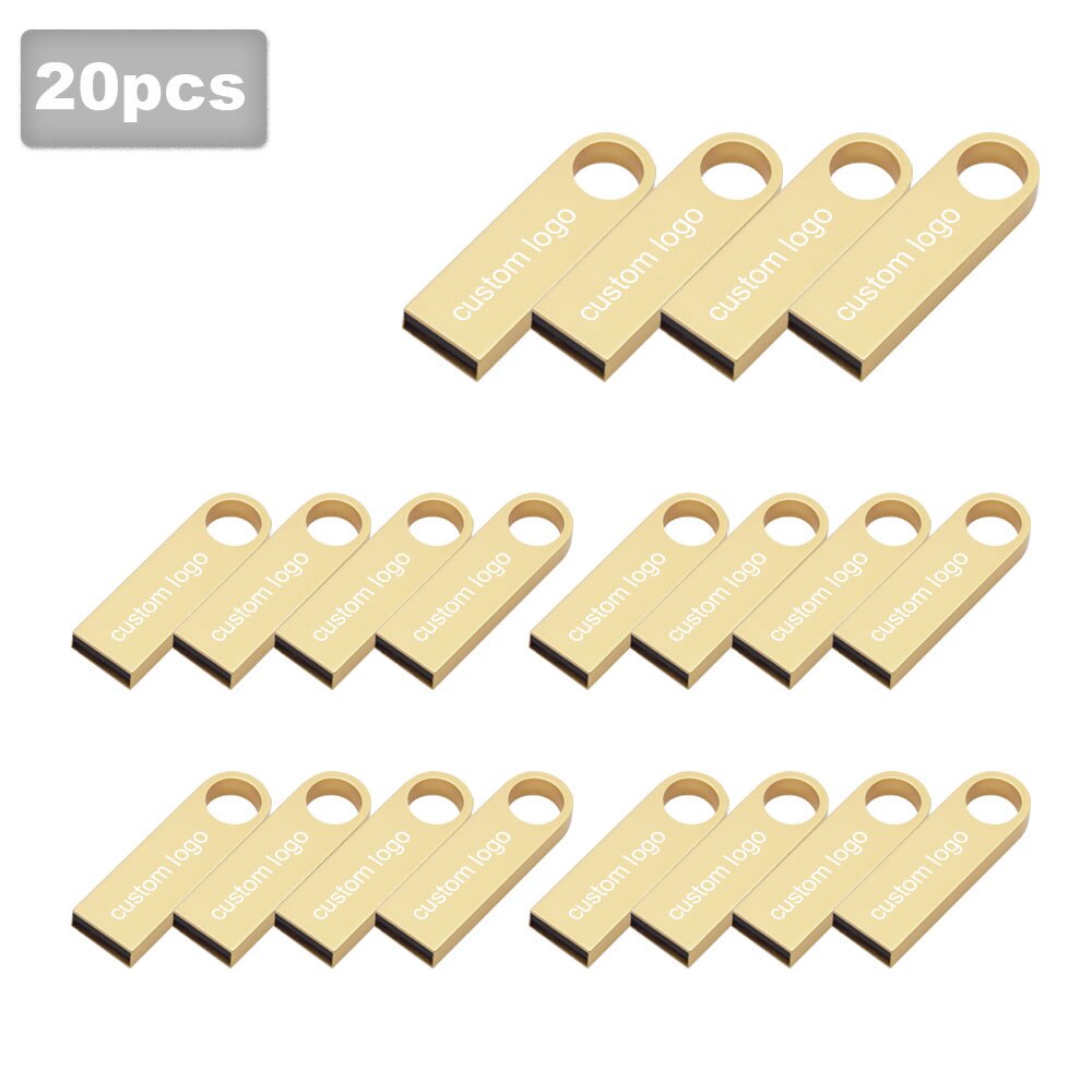 Pcs mini pendrive32GB 20 metal USB flash drive gb 8 4gb 16GB GB 64 32GB USB2.0 minúsculo pen drive memory stick U Disk cle usb logotipo livre