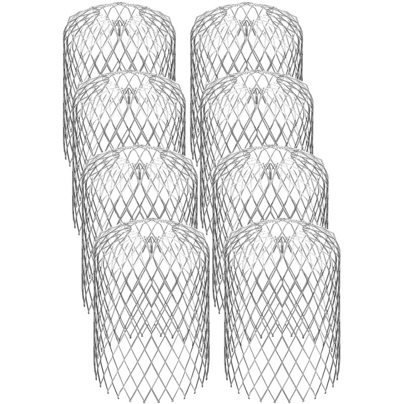 Filtro de hojas de malla antihojas, filtro de malla para aleros de jardín, filtro de tubo de drenaje, malla telescópica gratis, 8 Uds.: Default Title